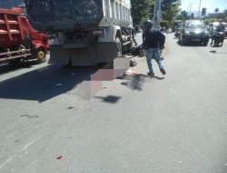 Keserempet Dump Truk, Warga Palu Tewas di Tempat