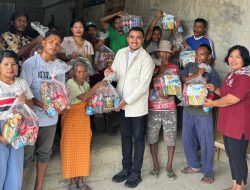 Wim Al-Amri dan Fathur Razaq Berbagi Kebahagiaan Natal di Lekatu dan Dusun Wana
