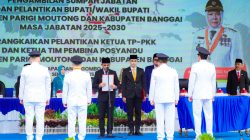 Gubernur Sulteng Lantik Kepala Daerah Kabupaten Parigi Moutong dan Banggai