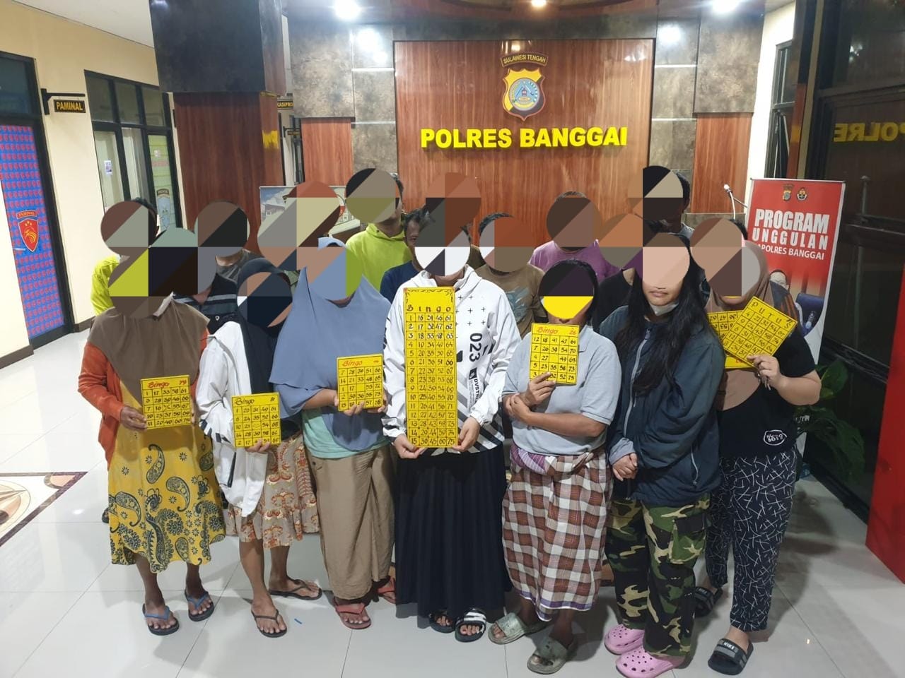 Polres Banggai Amankan 20 Pelaku Judi, Tujuh Diantaranya Wanita
