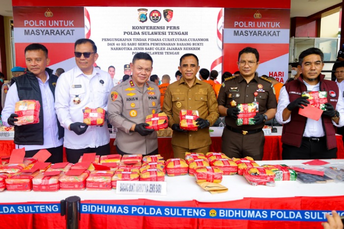 Polda Sulteng Musnahkan 40 Kg Sabu Asal Tawau Malaysia
