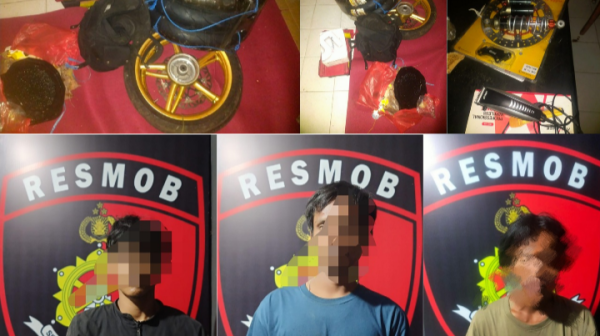 Trio Maling di Kelurahan Tondo Diringkus Aparat