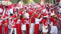 300 Anak TK Meriahkan Parade Nuansa Merah Putih di Palu