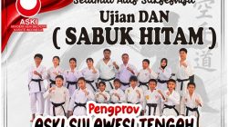 17 Karateka ASKI Sulteng Lulus Ujian DAN, Jadi Momentum Regenerasi Perguruan
